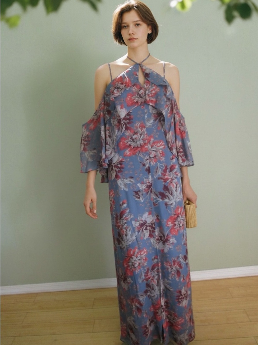 INTERMIX Floral Maxi Dress Size S